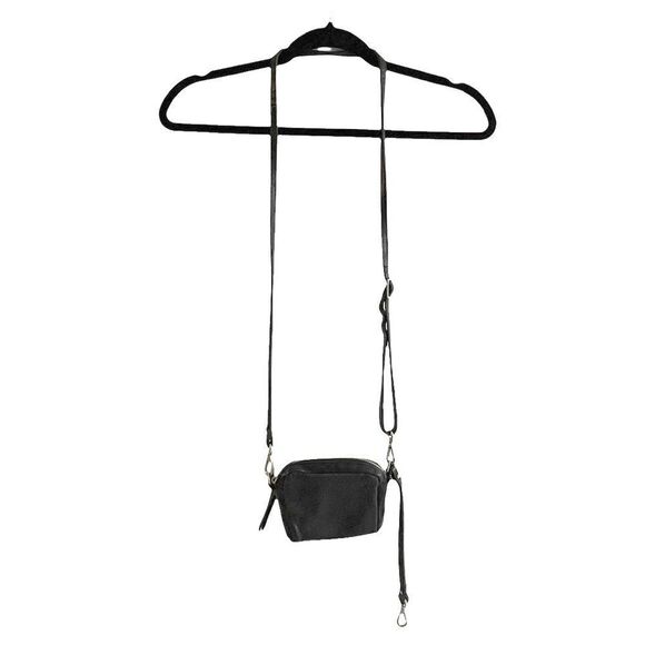 MAXON COLLECTION Italy Leather Wristlet Pouch Convertible Purse Black - Picture 3 of 16